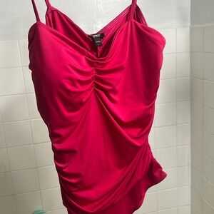 Express, hot, pink body contour bodysuit. Size large.